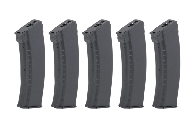 ARCTURUS Set of 5 Hi-Cap 550-BB magazines Black