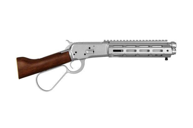 1873R (Real Wood) Rifle - Silver