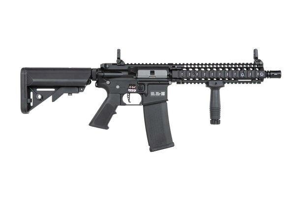 Specna Arms Daniel Defense&reg; MK18 SA-P19 Prime&trade; Aster II ETU airsoft Carbine with Brushless Motor Black