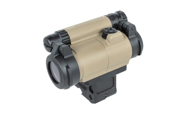 JJ Airsoft M5 red dot sight with adjustable mount Tan
