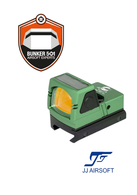 JJ AIRSOFT Collimator xFORCE MINI Solar Powered Green