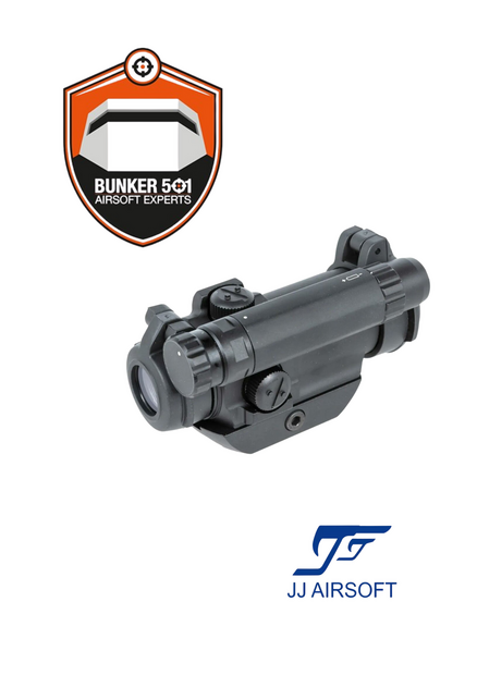 JJ Airsoft M5 low mount red dot sight Black