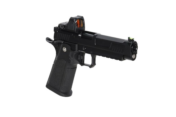 Arcturus Vanguard 5" Hi-Capa GBB Optics Ready Airsoft Pistol with ARS-1 Red Dot &ndash; Black