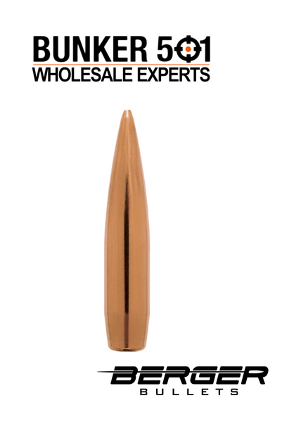 BERGER BULLETS  30 Caliber 220 Grain LR Hybrid Target ( 100 Stk.)