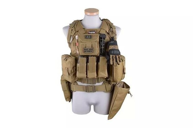 GFT Universal holster with magazine pouch - tan