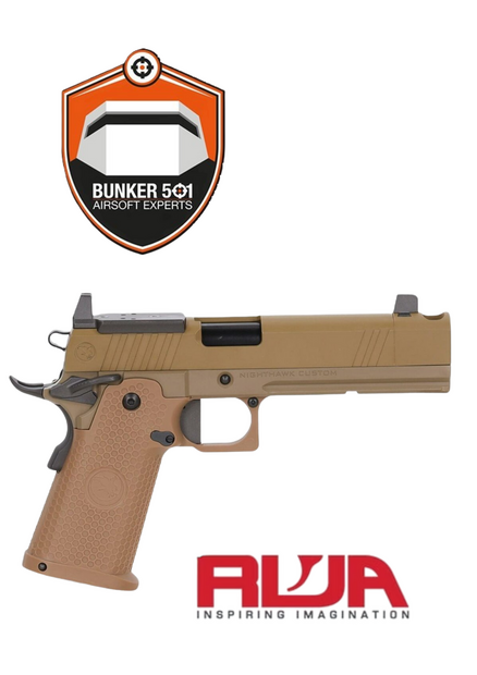 RWA Nighthawk Custom Sand Hawk GBB Pistol (Optics Ready/Suppressor Ready) &ndash; Tan
