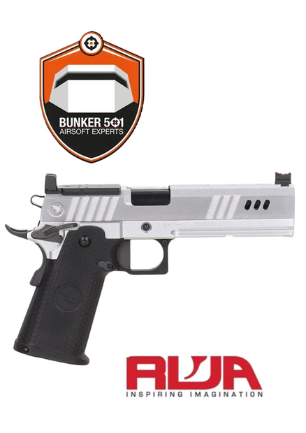 RWA Nighthawk Custom BDS9 GBB Pistol (Optics Ready) &ndash; Silver
