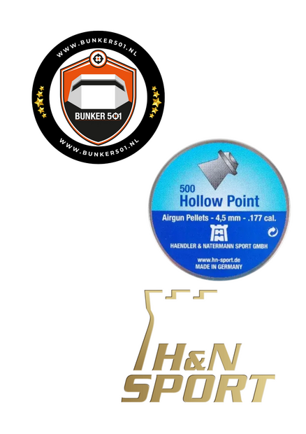 H&amp;N Hollow Point 4.5mm  .177cal  500 stuks