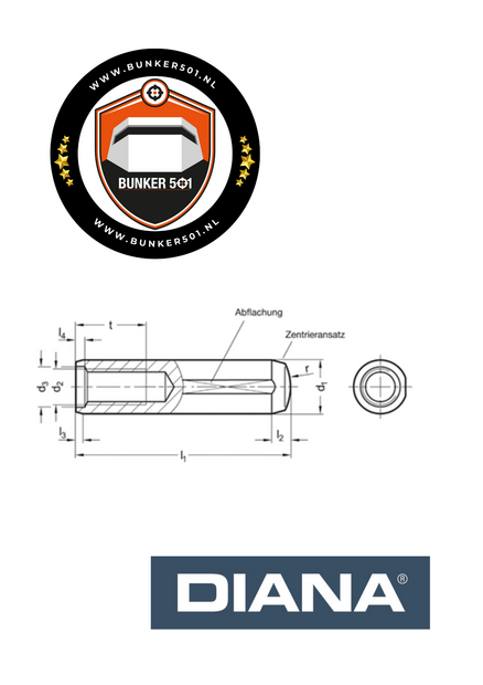 DIANA 30030000 Zylinderstift &ndash; Cylinder Pin