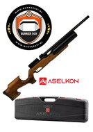 ASELKON  PCP RX6 Ravello Regulator Jet Black Air Rifle .25